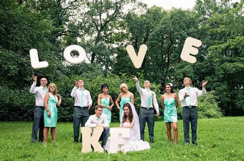 Объемные буквы на свадьбу